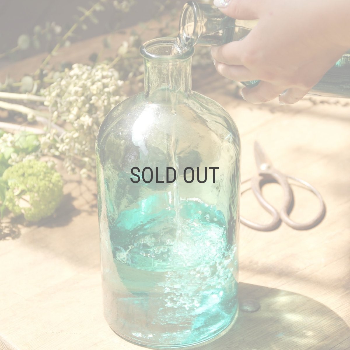 画像5: 【VALENCIA RECYCLE GLASS 】DOCE SKYインテリア　ガラス　ボトルL　グラデーション フラワーアレンジメント 花器 花瓶 BLUE スペイン製 アンティーク 100％リサイクルガラス (5)