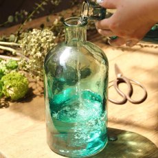 画像5: 【VALENCIA RECYCLE GLASS 】DOCE SKYインテリア　ガラス　ボトルL　グラデーション フラワーアレンジメント 花器 花瓶 BLUE スペイン製 アンティーク 100％リサイクルガラス (5)