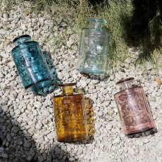 画像5: 【VALENCIA RECYCLE GLASS 】インテリア　ガラスボトル ベース　花瓶　フラワーアレンジント 花器　 BLUE PURPLE AMBER スペイン製 アンティーク風 100％ リサイクルガラス　レトロ (5)