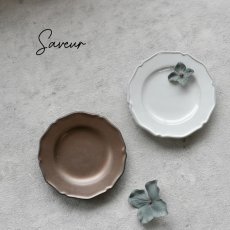 画像1: 【Saveur】サヴールN　ミニプレート　φ11cm　ブロンズ　ホワイト　小皿　豆皿 　日本製 　サブール (1)