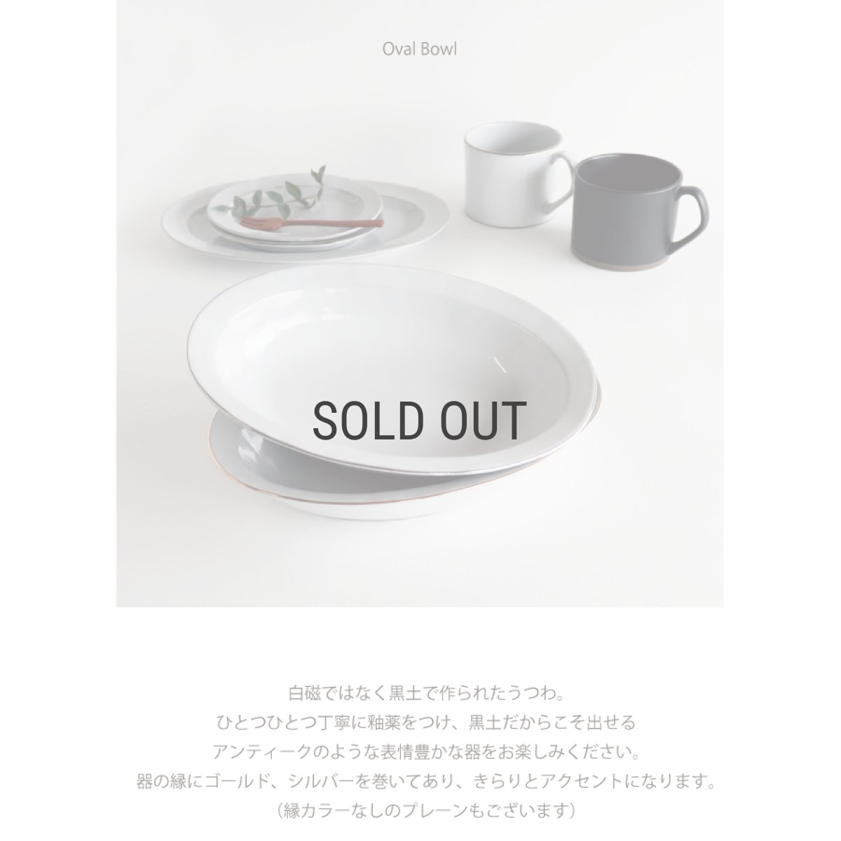 画像3: 【Saveur】サヴールN　オーバルボウル24　ゴールド　シルバー　ライン　金巻き　日本製　サブール (3)