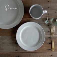 画像1: 【Saveur】サヴール　プレート　21ｃｍ 黒土　丸皿　シャビーなお皿　日本製　美濃焼　サブール (1)