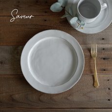 画像1: 【Saveur】サヴール　プレート　27cm 黒土　丸皿　シャビーなお皿　日本製　美濃焼　サブール (1)