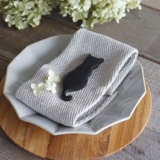 画像6: 【Pearl Collection】親子猫セット　箸置き　カトラリーレスト　大きな猫　ねこ　黒猫　ネコ　黒水牛　水牛角　シェル　貝 (6)