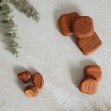画像10: 【TEAK WOOD】マグネット 石ころ L　5個セット　磁石/チーク材/木製/ウッド/天然木/かわいい/おしゃれ/石/木 (10)