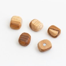 画像4: 【TEAK WOOD】マグネット 石ころ S　5個セット　磁石/チーク材/木製/ウッド/天然木/かわいい/おしゃれ/石/木 (4)