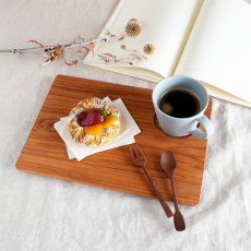 画像6: 【TEAK WOOD】プレート　レクタングル　L　30ｃｍ カップホルダー有　チーク 木製 天然木  (6)