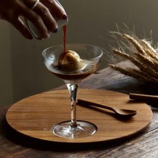 画像8: 【TEAK WOOD】ランチプレート ラウンド Ｌ 27ｃｍ カップホルダー有り  丸 トレー プレート トレイ チーク材 木製 ウッド 天然木 インスタ (8)