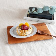 画像1: 【TEAK WOOD】Plate プレート レクタングル M 25ｃｍ カップホルダー無し  四角 トレー チーク 木製プレート 天然木 (1)