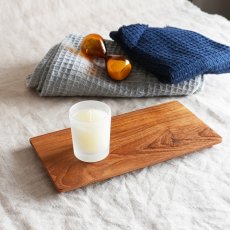 画像1: 【TEAK WOOD】プレート　レクタングル　S　20ｃｍ/カップホルダー無し/四角/丸/トレー/プレート/トレイ/チーク材/木製/ウッド/天然木/インスタ (1)