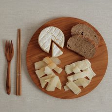 画像8: 【TEAK WOOD】Plate プレート ラウンド L 27ｃｍ カップホルダー無し 丸 トレー プレート トレイ チーク 木製プレート 天然木 (8)