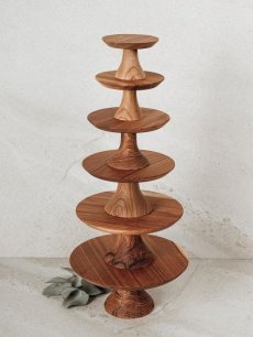 画像13: 【TEAK WOOD】ウッドコンポート　Φ185　wood compote　チーク (13)