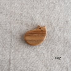 画像5: 【TEAK WOOD】猫の箸置き　木製　猫好きさんの心をくすぐる。天然木でつくった、大人可愛いカトラリーレスト　Sleep Smile   (5)