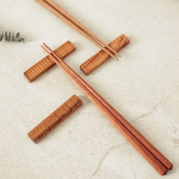 ネコポス対応【TEAK WOOD】箸置き しのぎ チーク 7.6cm - Nature Ave.