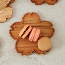 画像1: 【TEAK WOOD】桜 sakura　プレート　M　14ｃｍ 　チーク材 (1)