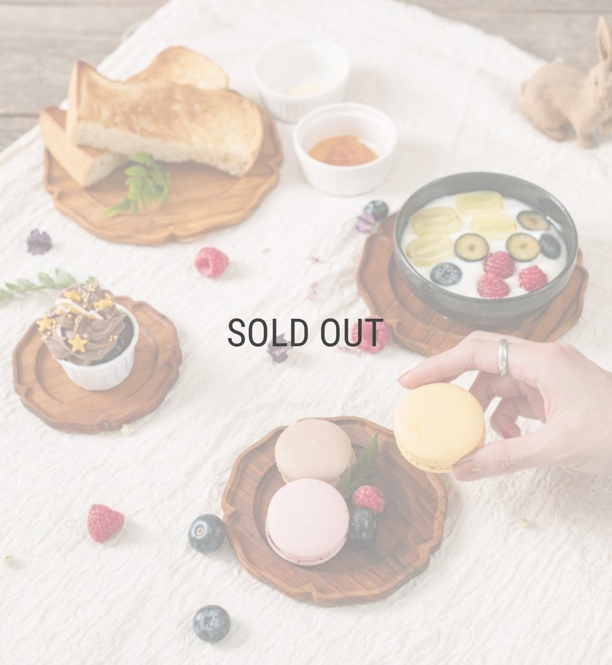 画像7: 【TEAK WOOD】輪花　rinka プレート　SS　10ｃｍ　木製　ウッドプレート (7)