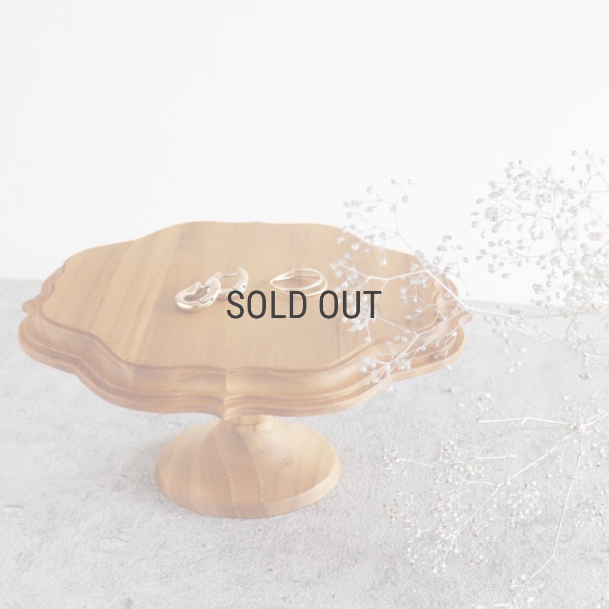 画像1: 【TEAK WOOD】ケーキスタンド　ゴシック　S　 φ16.5ｃｍ　チーク　木製 (1)