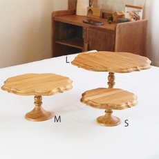 画像5: 【TEAK WOOD】ケーキスタンド　ゴシック　M　 φ21ｃｍ　チーク　木製 (5)