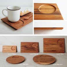 画像4: 【TEAK WOOD】ランチプレートレクタングル M 25ｃｍ カップホルダー有り  四角 トレー プレート トレイ チーク材 木製 ウッド 天然木 インスタ (4)