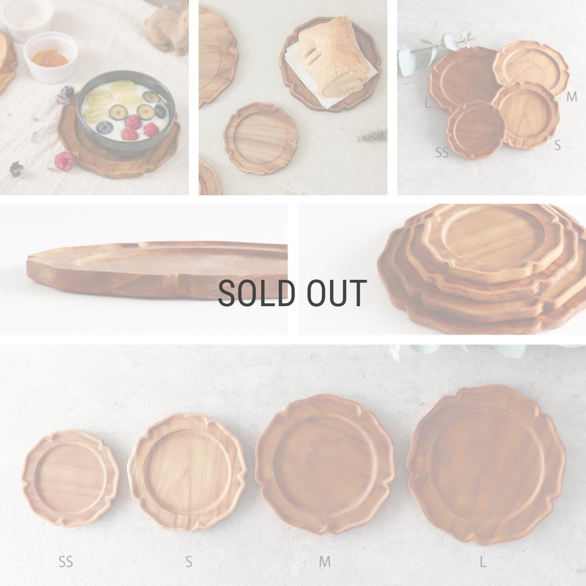 画像4: 【TEAK WOOD】輪花　rinka プレート　M　14ｃｍ　木製　ウッドプレート (4)