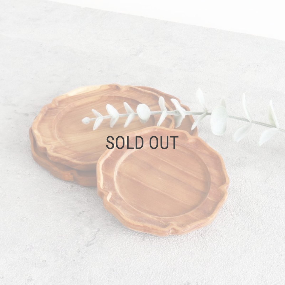 画像1: 【TEAK WOOD】輪花　rinka プレート　SS　10ｃｍ　木製　ウッドプレート (1)