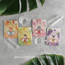 画像1: 【KISSA】インスタントフルーツティー　200ml用　5包　マンゴー　レモン＆ライム　グレープ　ピーチ　猫好き (1)