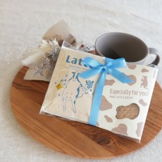 画像1: 【Wrapping】Latte ラテ　インスタントラテ＆ビスケット　セット　カフェインレス　プチギフト　日本製 (1)