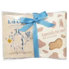 画像2: 【Wrapping】Latte ラテ　インスタントラテ＆ビスケット　セット　カフェインレス　プチギフト　日本製 (2)