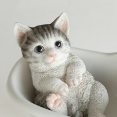 画像5: 【TYS】Cat in a bath 　キャット イン ア バス　猫バスタブ　オブジェ　レジン　19x12cm 　インテリア (5)