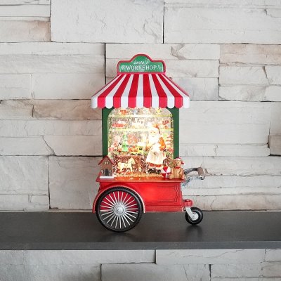 画像2: 【TKYR】バブルLED ライト　サンタクロース馬車　H22.2cm  クリスマス  スノードーム