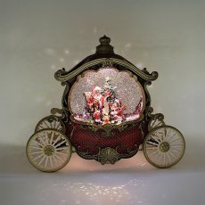 画像5: 【TKYR】バブルLED ライト　サンタクロース馬車　H22.2cm  クリスマス  スノードーム (5)