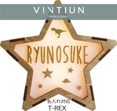 画像11: 【VINTIUN】ビンティウン　名入れ注文　スターライト　9. T-REX　木製星型ライト (11)