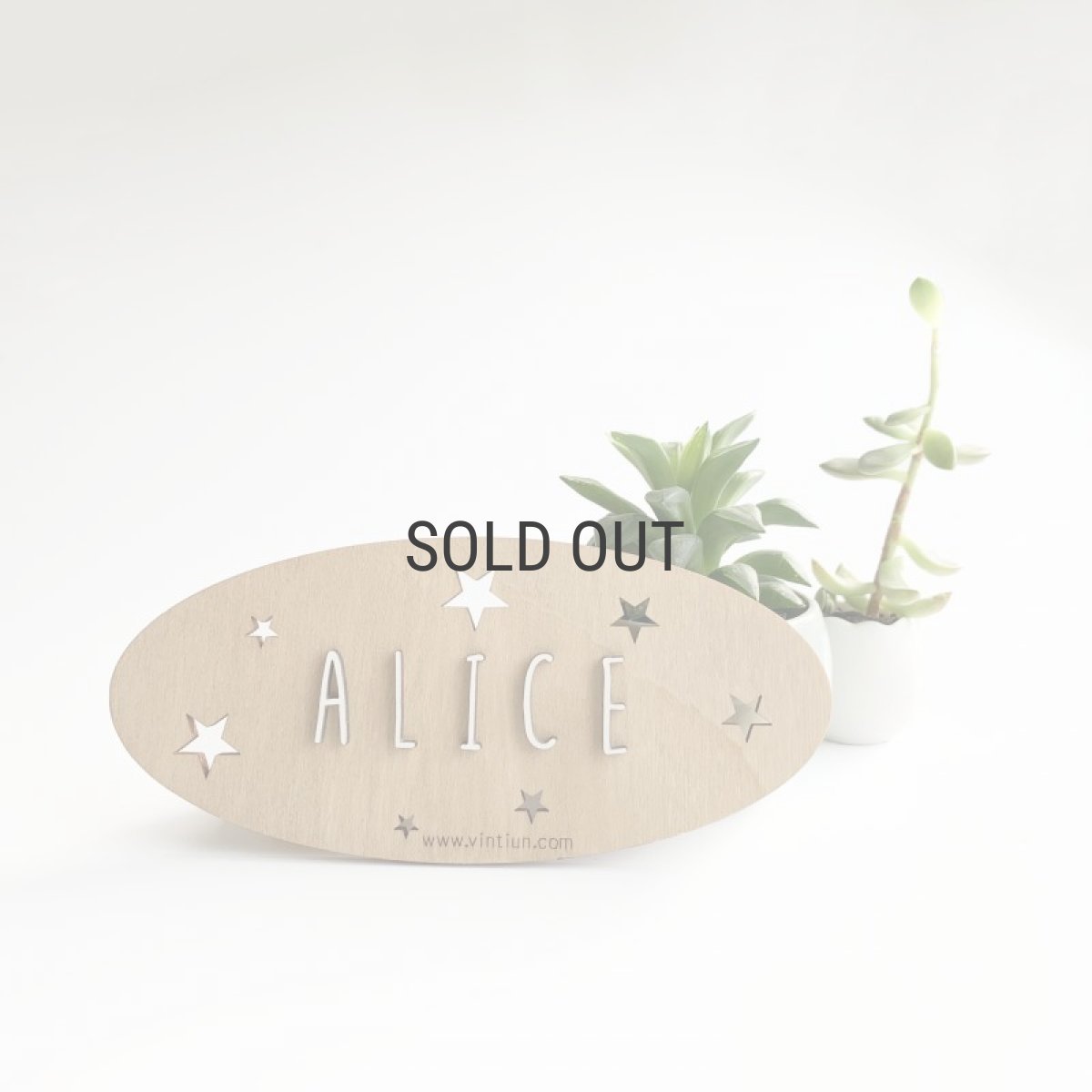 画像5: 【VINTIUN】ビンティウン　名入れ注文　オーバル 　ネームプレート 　ウッドプレート　スター　星　カスタマイズ　こども部屋　デコレーション (5)