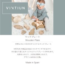 画像2: 【VINTIUN】ビンティウン　クラウン　Crown　ネームプレート　ウッドプレート　スペイン製　カスタマイズ　こども部屋　デコレーション　ドアサイン　サインプレート　 (2)