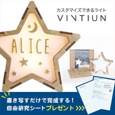 画像1: 【VINTIUN】ビンティウン　スタールームライト　木製星型ライト 　ナイトライト　カスタマイズ　スペイン製 (1)