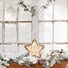 画像2: 【VINTIUN】ビンティウン　名入れ注文　スターライト　17. COUPLE　カップル　木製星型ライト　スペイン製 (2)