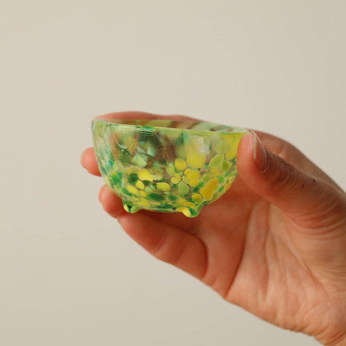 画像6: 【津軽びいどろ】盃コレクション　ワングリ三つ足　木の芽　朝の露　春の宵　ねぶた囃子　日本酒　冷酒　ガラス食器 (6)