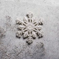 画像1: 【 asca】グリッター　スノーフレーク Glitter Snow Flake　クリスマス　ハンギング　オーナメント  11cm (1)