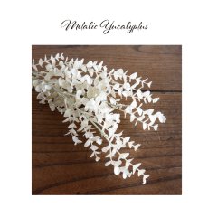 画像2: 【 asca 】メタリックユーカリスプレー　造花　フェイクフラワー　アーティフィシャルフラワーMetalic Yucalyptus Spray (2)