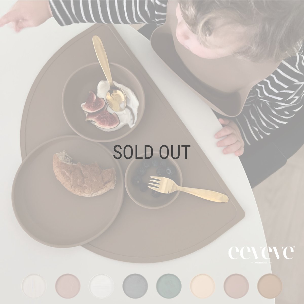 画像1: 【eeveve】　イービーブ　プレイスマット　47.2×30cm　マーブル　ランチョンマット　ベビーアイテム　オランダ　アムステルダム (1)