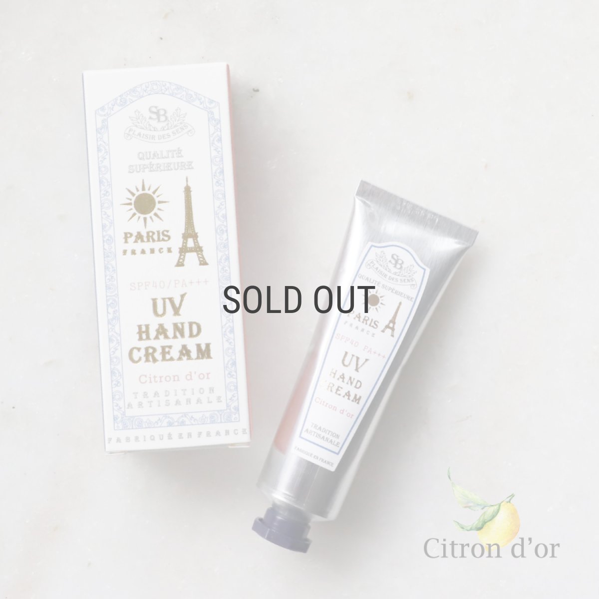画像1: 【Senteur et Beaute】トリコロール　シトロンドール　UV ハンドクリーム 30ml　Citron d’or サンタール・エ・ボーテ　フランス製　日焼け止め　UVケア　フランスパッケージ (1)