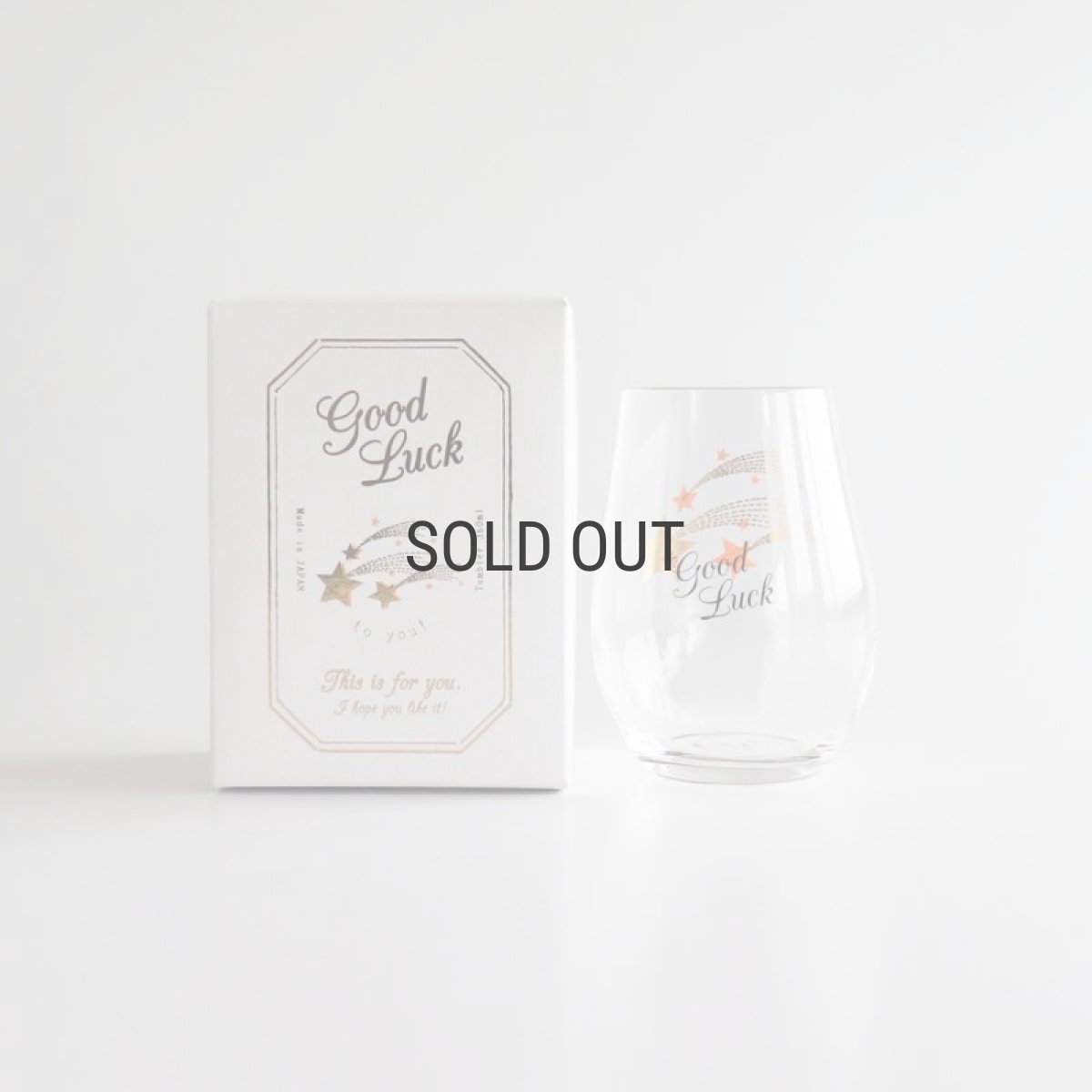 画像5: 【ADERIA】メッセージ　タンブラー　Thank You Be Happy Good Luck 　グラス　ガラス　ゴールド アデリア　 (5)