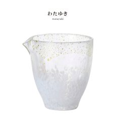 画像3: 【津軽びいどろ】盃コレクション　金箔入り片口　夜風　わたゆき　徳利 ピッチャー ガラス食器 石塚硝子 アデリア 日本製 (3)