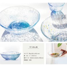 画像5: 【江戸硝子】そうめん鉢　浅鉢　ガラス食器  日本製　いきはり　みず　トミガラス　富硝子 (5)
