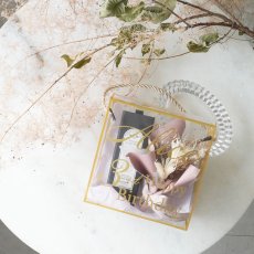 画像1: 【Gift】ミニブーケボックス　Mini Bouquet Box　BALLONギフトセット　名入れギフト (名入れボックス・ミニブーケ・ハンド用美容液クリーム）　バロン (1)