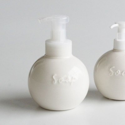 画像3: 【Globe】グローブフォームボトル 450ml 　泡タイプ　液体石けん専用　白磁器　日本製　ホワイト