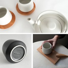 画像5: 【SALIU】縁 EN　600ギフトセット　（土瓶急須 600ml、湯呑み2個）  日本製  美濃焼　 ( 白・黒・灰 ) (5)