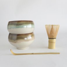 画像18: 【SALIU】抹茶彼是　功山窯　抹茶ぼうる　さざなみ　こはく　美濃焼　日本製　SALIU craft Japan　 (18)