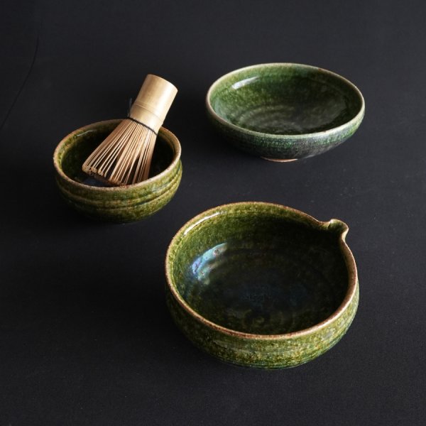 SALIU】南窯 手挽き抹茶碗 翠葉 ( suiyou ) SALIU craft 鉢 ボール