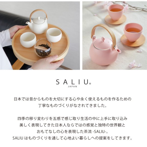 SALIU】結 YUI 土瓶急須 330ml 美濃焼 磁器 日本製 (白 灰 墨 浅葱